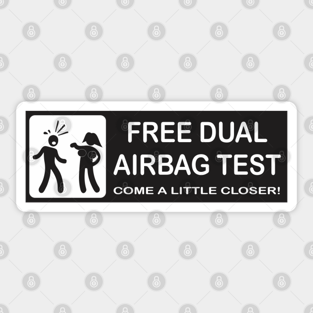 Free dual Airbag Test Boobs Sticker TeePublic